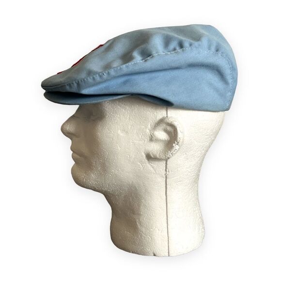 Vintage Blue Cabby Ascot Canada Driver Cap Embroidered Patch Adjustable SnapBack - Picture 4 of 12